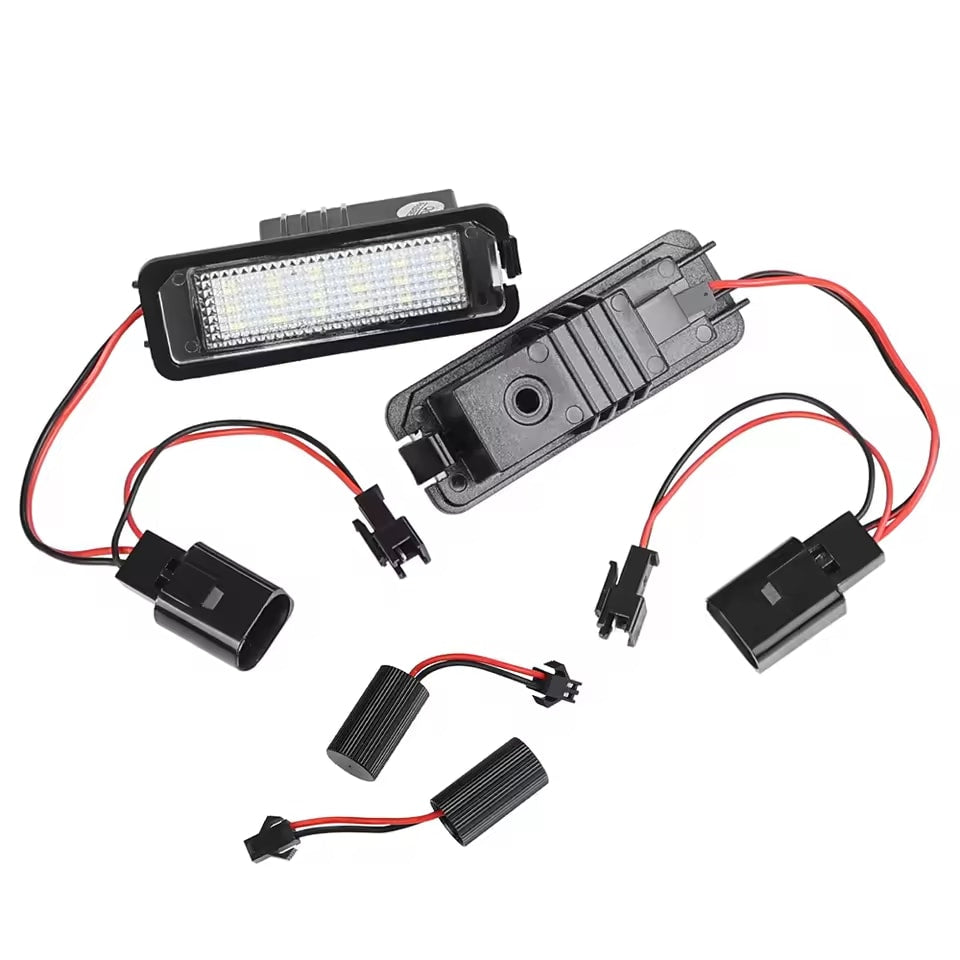 LED плафони за заден номер – съвместими с VW Golf, Passat, Polo.