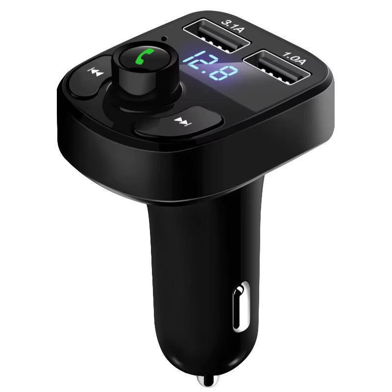 Bluetooth FM трансмитер с волтметър за кола