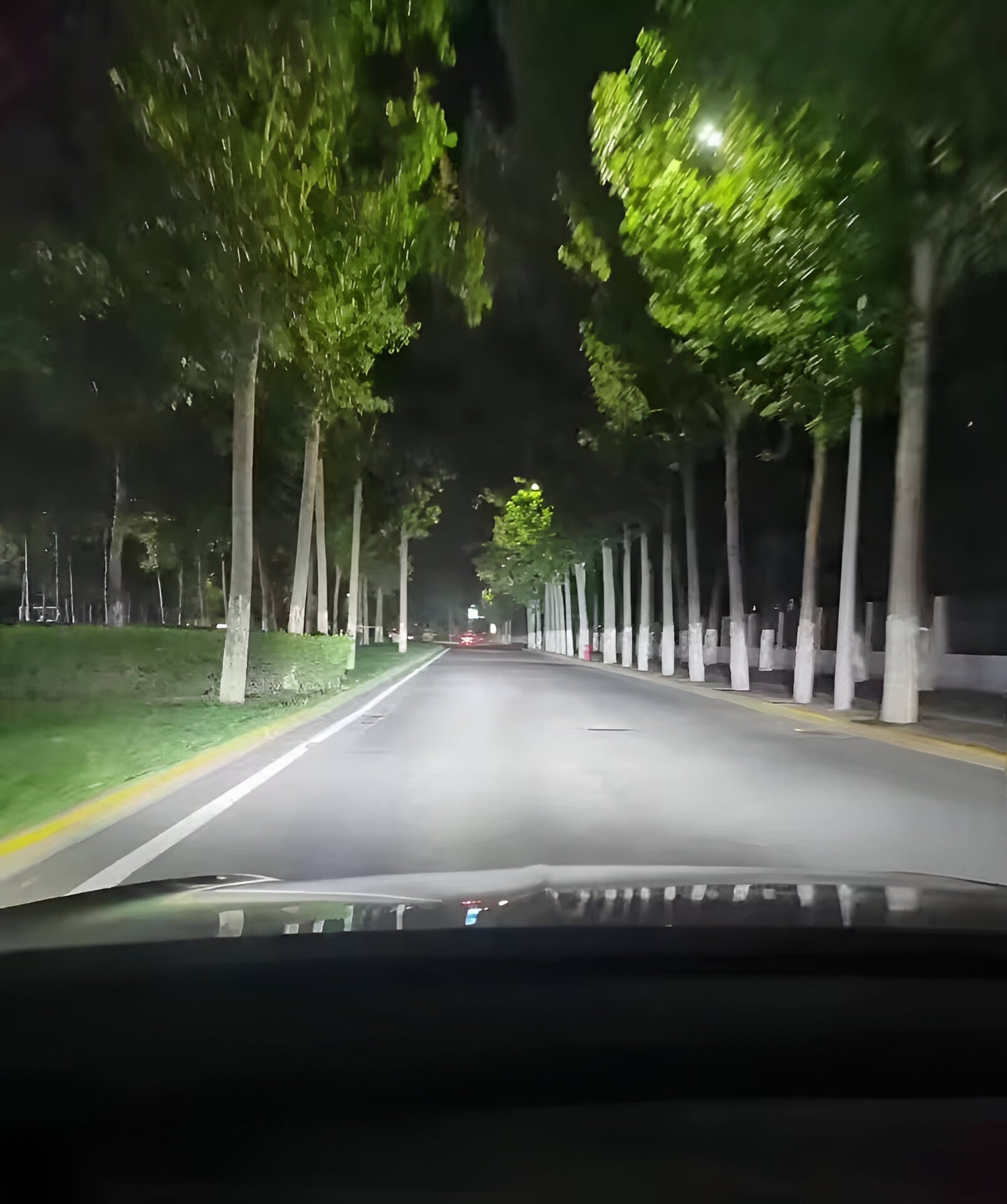 CANBus LED крушки с вградена лупа за прецизно осветяване - пример при движение