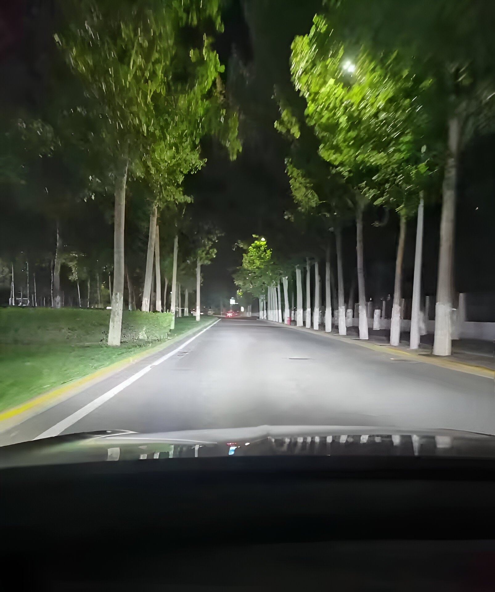 CANBus LED крушки с вградена лупа за прецизно осветяване - пример при движение