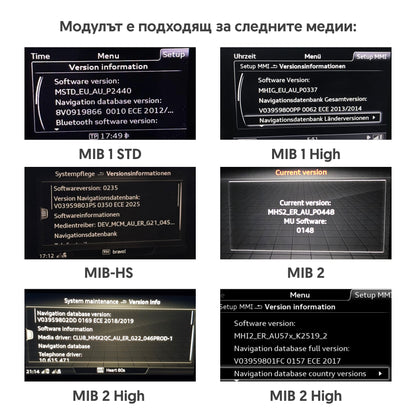 Carplay модул за Audi MIB и MIB 2 медии - съвместимост