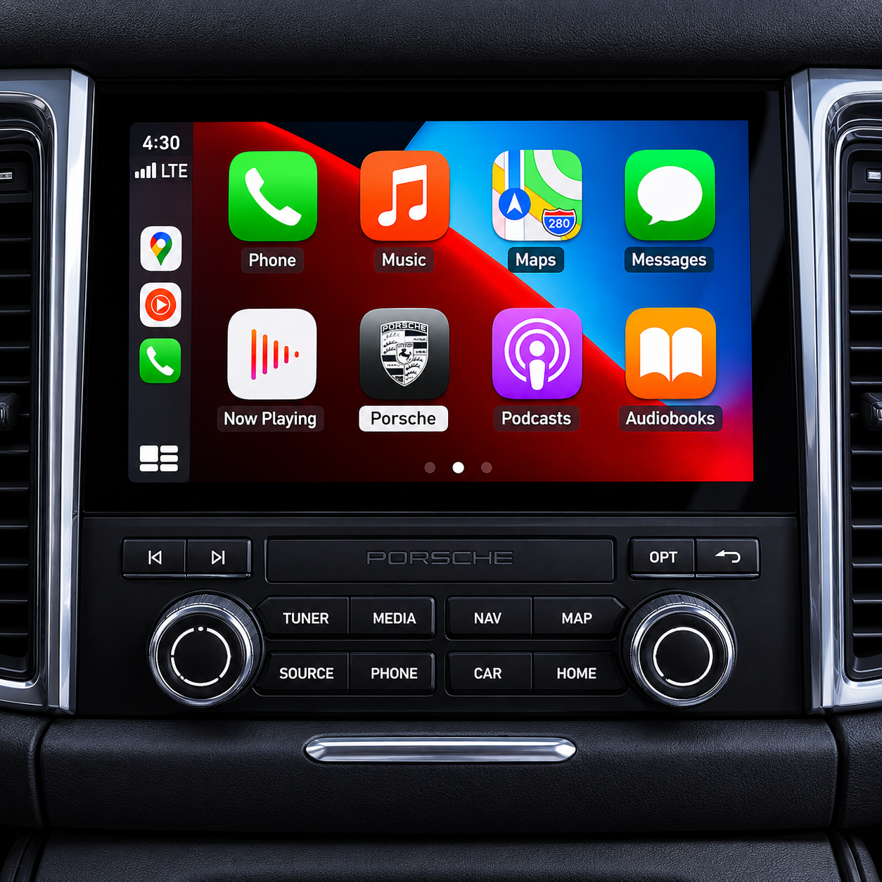 Висококачествен CarPlay модул за Porsche PCM 4.0 - пример