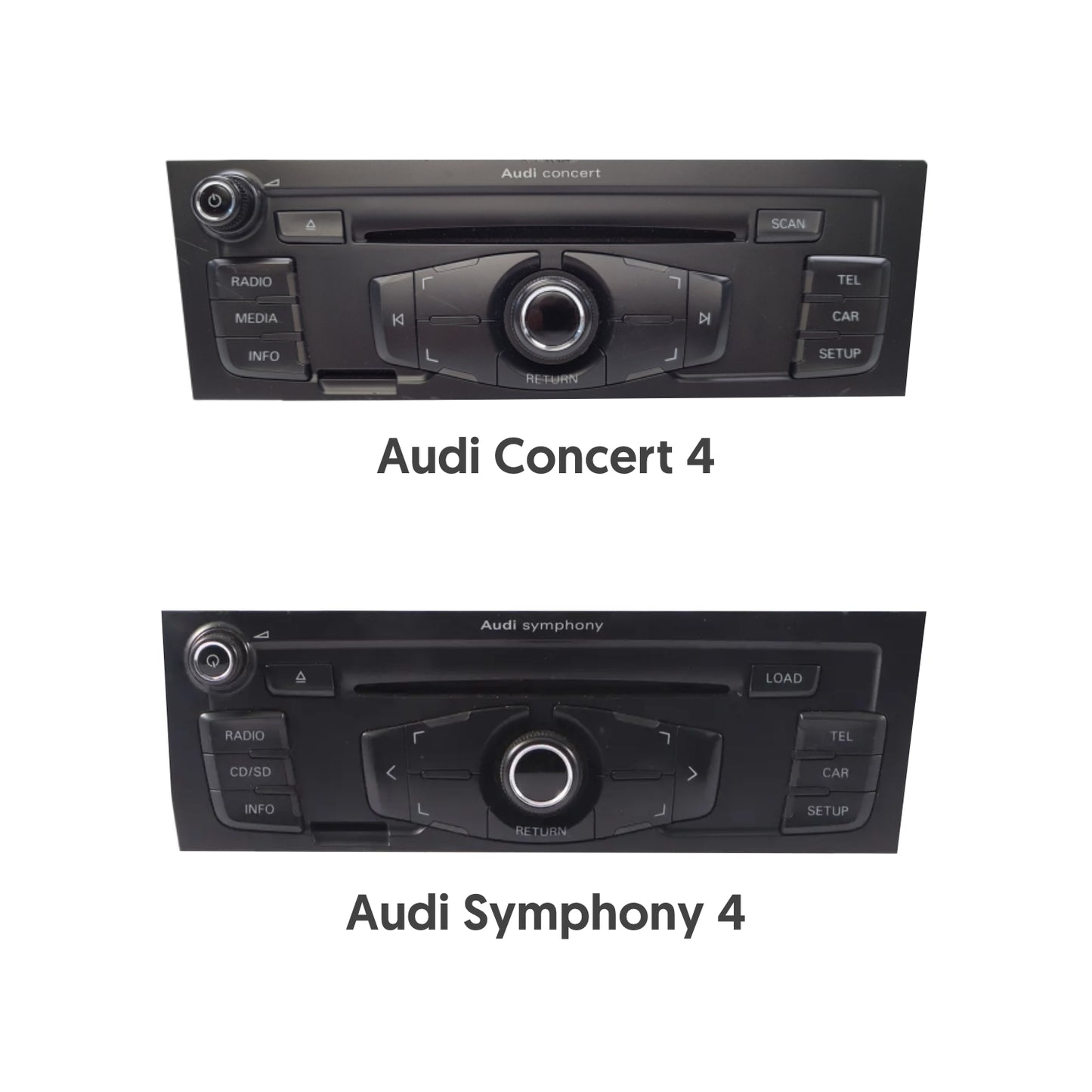 Carplay модул за Audi A4, A5 и Q5 с Concert и Symphony медии без GPS - подходящи медии