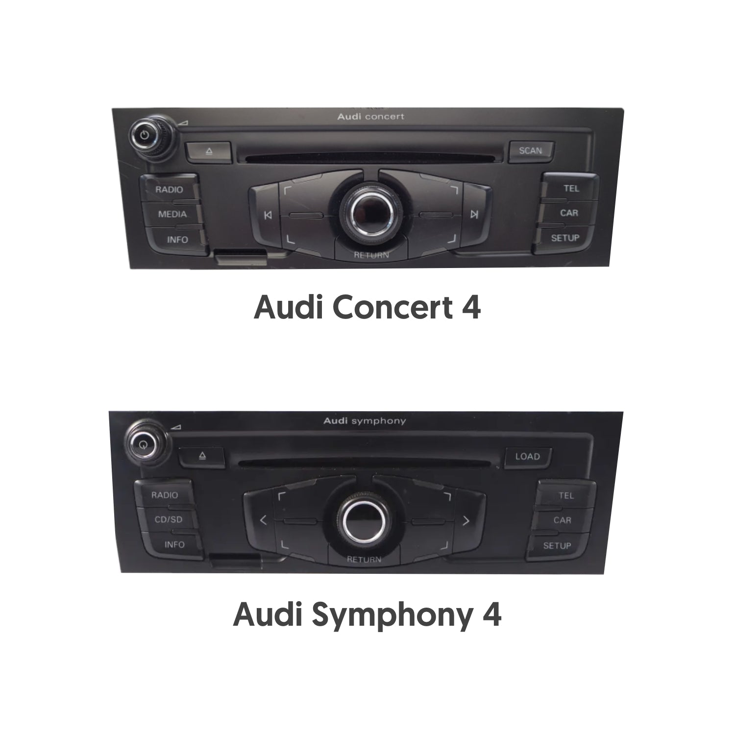 Carplay модул за Audi A4, A5 и Q5 с Concert и Symphony медии без GPS - подходящи медии