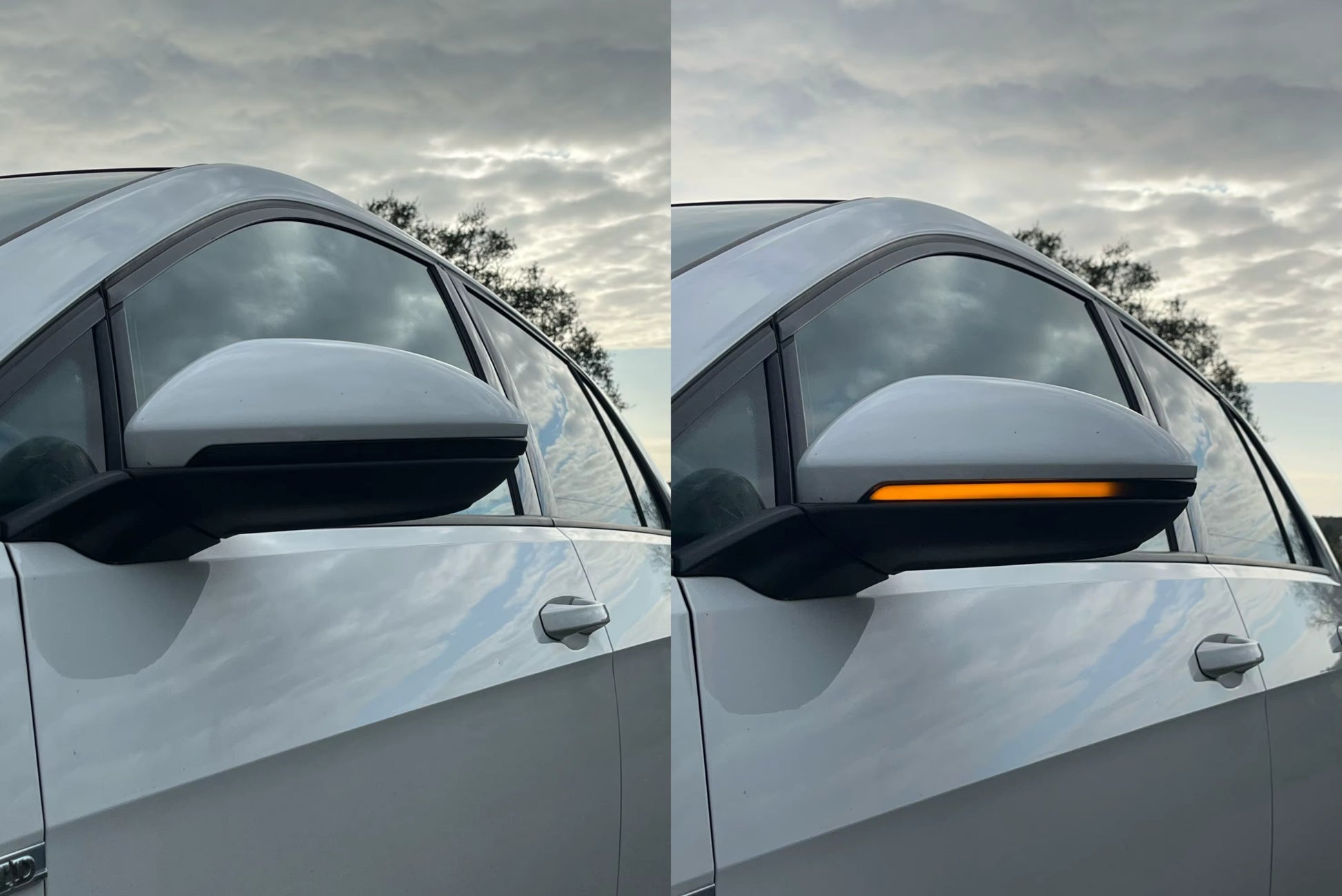 LED динамични мигачи за огледала на VW Golf 7 и Jetta 7 - пример
