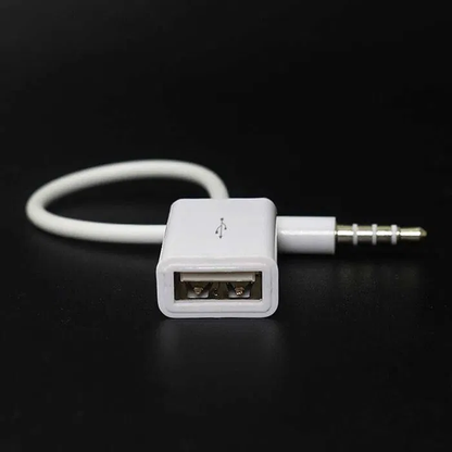 Преходник AUX 3,5mm към USB за музика от флашка за кола