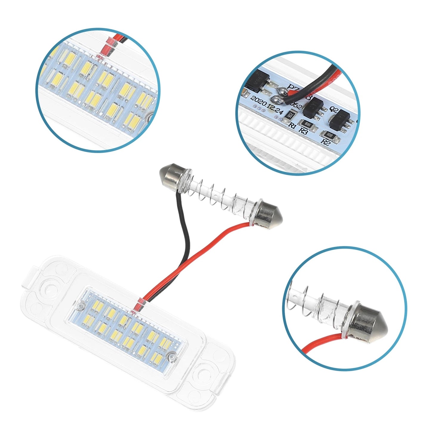 LED плафони за задния номер на W163, W164 и X164 с директен монтаж отблизо
