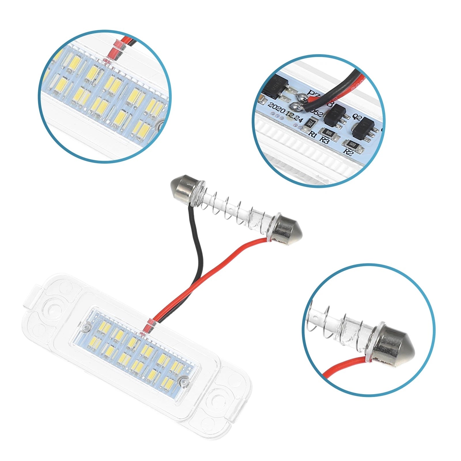 LED плафони за задния номер на W163, W164 и X164 с директен монтаж отблизо