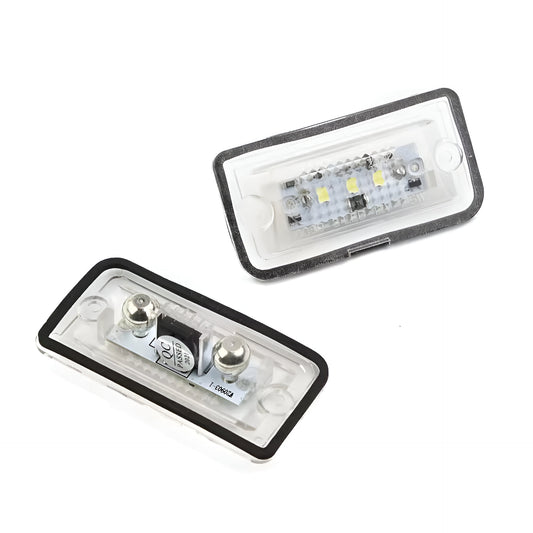 LED плафони за задния номер на W203, W209 и R230 с директен монтаж отпред и отзад
