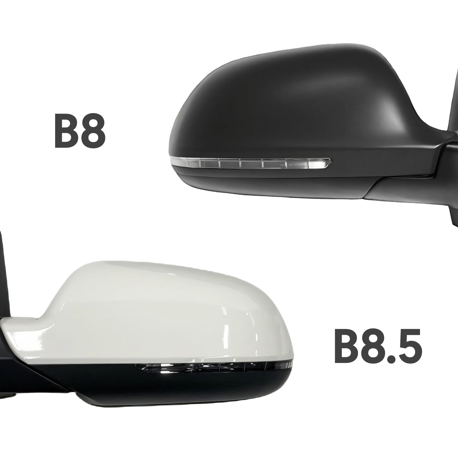 Сравнение на огледала на audi B8 и B8.5